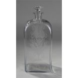 Mid 18th Century glass decanter, the stopper with