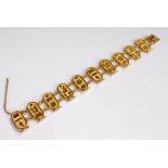 Egyptian gold bracelet, in the form of hieroglyphi