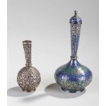 Two 19th Century Indian white metal rosewater spri