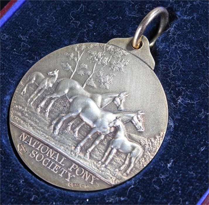 The National Pony Society, a 9ct gold medal by Map