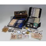 Mixed lot of watches, coins and silver, to include