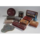 Mixed Oriental works of art, to include trays, box