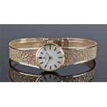 Omega 9 carat gold ladies wristwatch, the circular