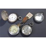 Victorian silver open face pocket watch, with a si