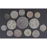 Mixed silver coins, to include a hammered penny, s
