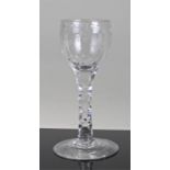 Late 18th Century engraved and cut glass glass, th