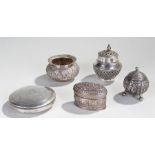 19th Century Indian white metal objects, to includ