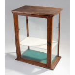 Early 20th Century oak and glass display cabinet,