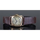 Bernex 9 carat gold wristwatch, manual wind, the c