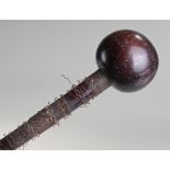 19th Century Zulu knobkerrie, turned hardwood with