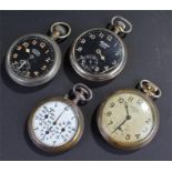 Three pocket watches, each Ingersoll, together with a pedometer, (4)