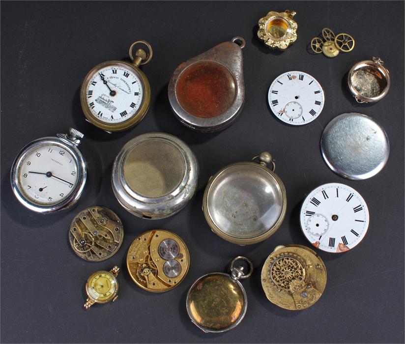 Mixed pocket watches, to include Ingersoll, Railway timekeeper, watch cases included and