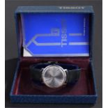 Milus stainless steel gentleman's wristwatch, together with a Tissot watch box, (2)