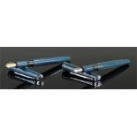 Two Osmiroid Italic fountain pens both in blue