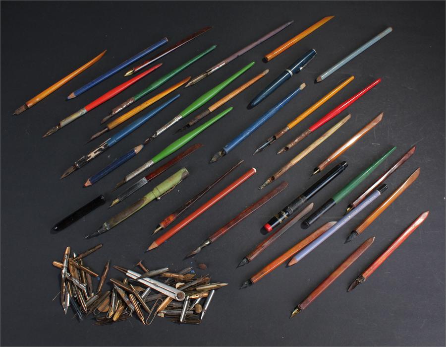 Mixed fountain pens, to include Platignum, fountain pens, nibs etc, (qty)