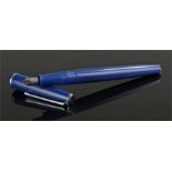 Platignum Silverline fountain pen, in blue