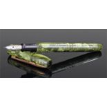 Champion fountain pen, in green marble effect