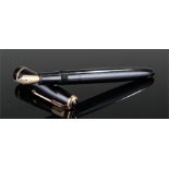 Parker Victory fountain pen in black, with Parker Duofold 14 carat gold nib