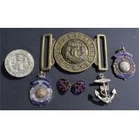 Boys Brigade, to include a belt buckle, buttons and a cufflink, (5)