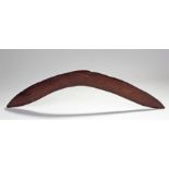 Australian boomerang, the adzed boomerang and of angled form, 57cm long
