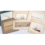 Six naval photographs of British warships to include HMS Exmouth and HMS Onyz. largest photograph ex