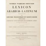 Freytag (Georg Wilhelm) - Lexicon Arabico-Latinum..., 4 vol.,   first edition  ,   old library stamp