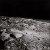 The Lunar Module’s approach to the possible Apollo 11 landing site, orbital landscapes seen from the