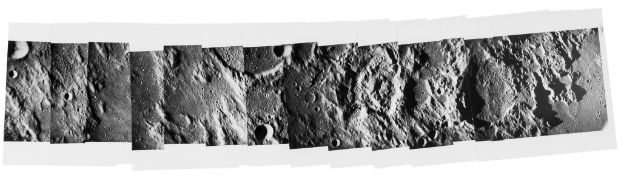 Panorama of highlands between Central Bay and the Sea of Tranquillity, Apollo 10, May 1969 Mosaic of