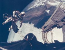 First US Spacewalk - Ed White floats away from the spacecraft, Gemini 4, 3 June 1965 Vintage