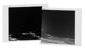 Telephoto panorama of the lunar terminator over Oppolzer Crater, Apollo 10, May 1969 Mosaic of two