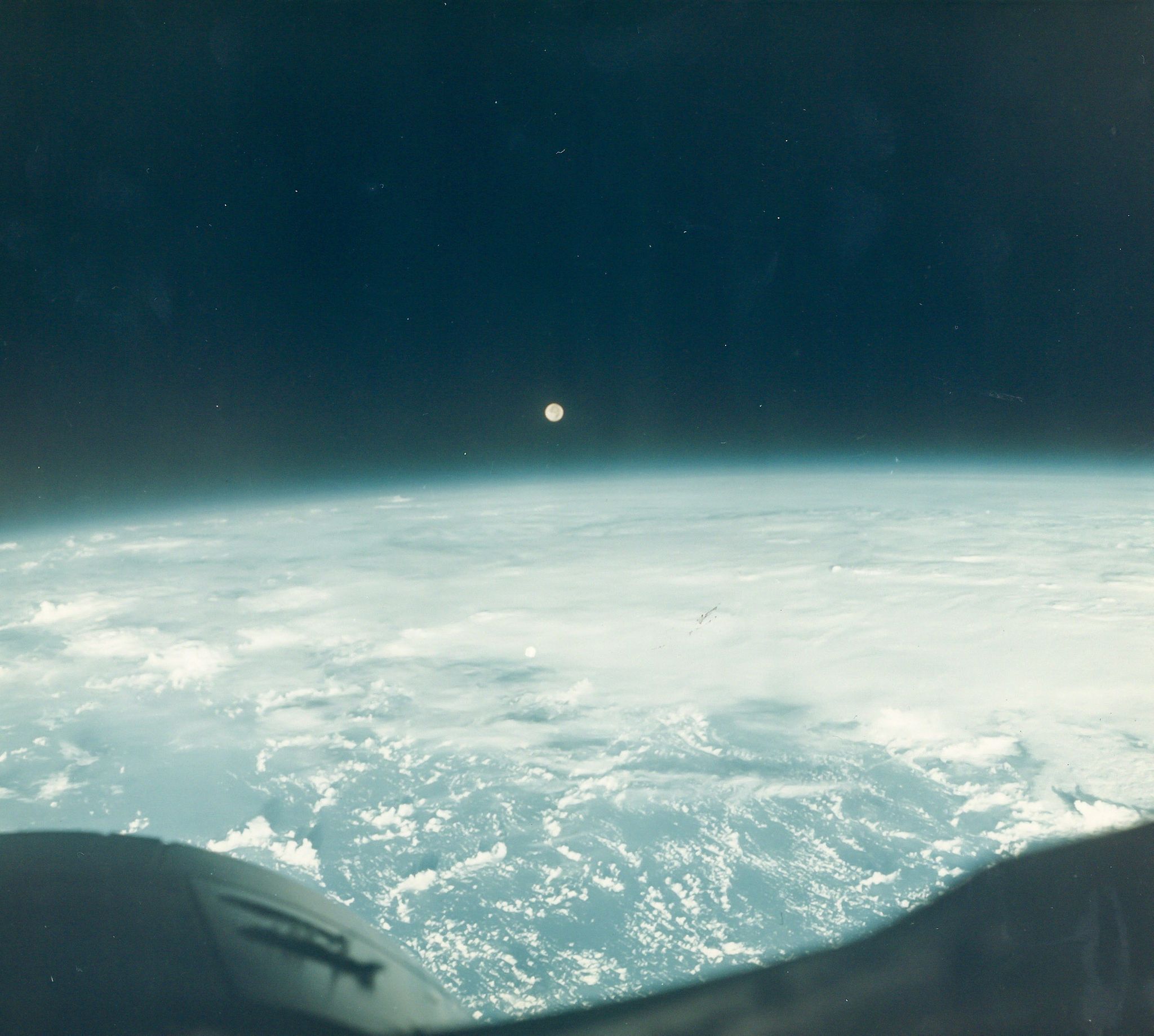 James Lovell - Full Moon rising over the Earth, Gemini 7, December 1965 Vintage chromogenic print on