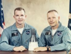 Portraits of astronauts Neil Armstrong and David Scott, the crew of Gemini 8, March 1966 Two vintage