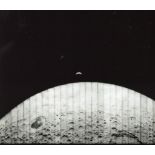 The second "Earth Moon" view, frame 117, Medium Resolution, Lunar Orbiter I, 25 August 1966