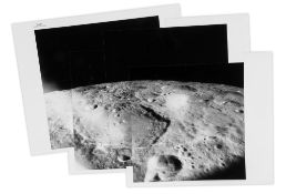 Panorama of Chaplygin Crater on the lunar farside, Apollo 10, May 1969 Mosaic of vintage gelatin