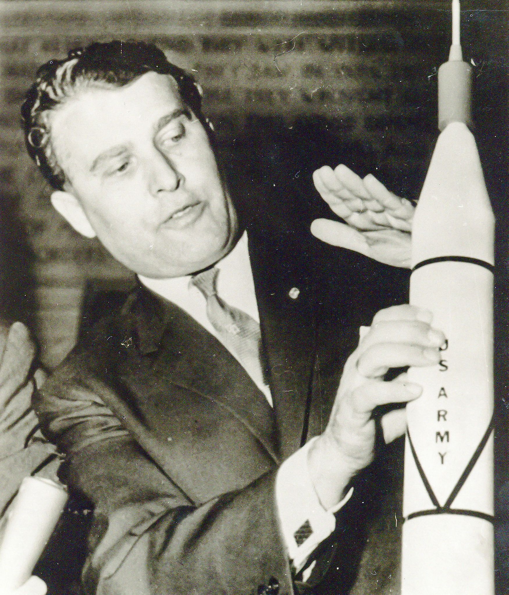 Wernher von Braun’s science team celebrates the success of Explorer1 and the discovery of the Van - Image 4 of 5