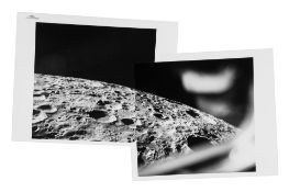Panorama of the lunar farside horizon seen in low-Sun light, Apollo 10, May 1969 Mosaic of two