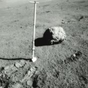 Harrison Schmitt - Lunar rock sampling at Sculptured Hills’ station 8, EVA 3, Apollo 17, December