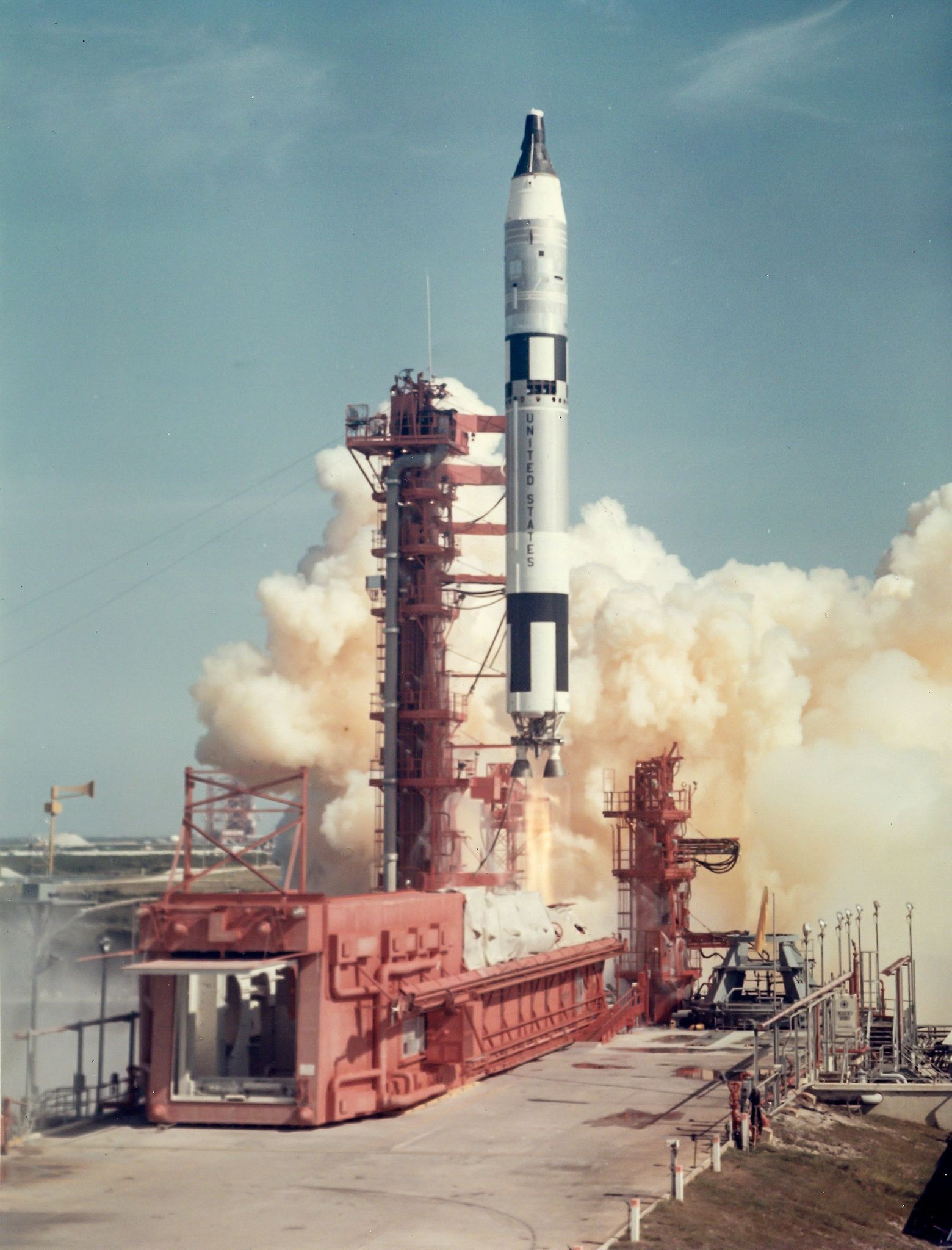 Launch from Pad19 at Cape Kennedy, Gemini 5, 21 August 1965 Vintage chromogenic print on fibre-based
