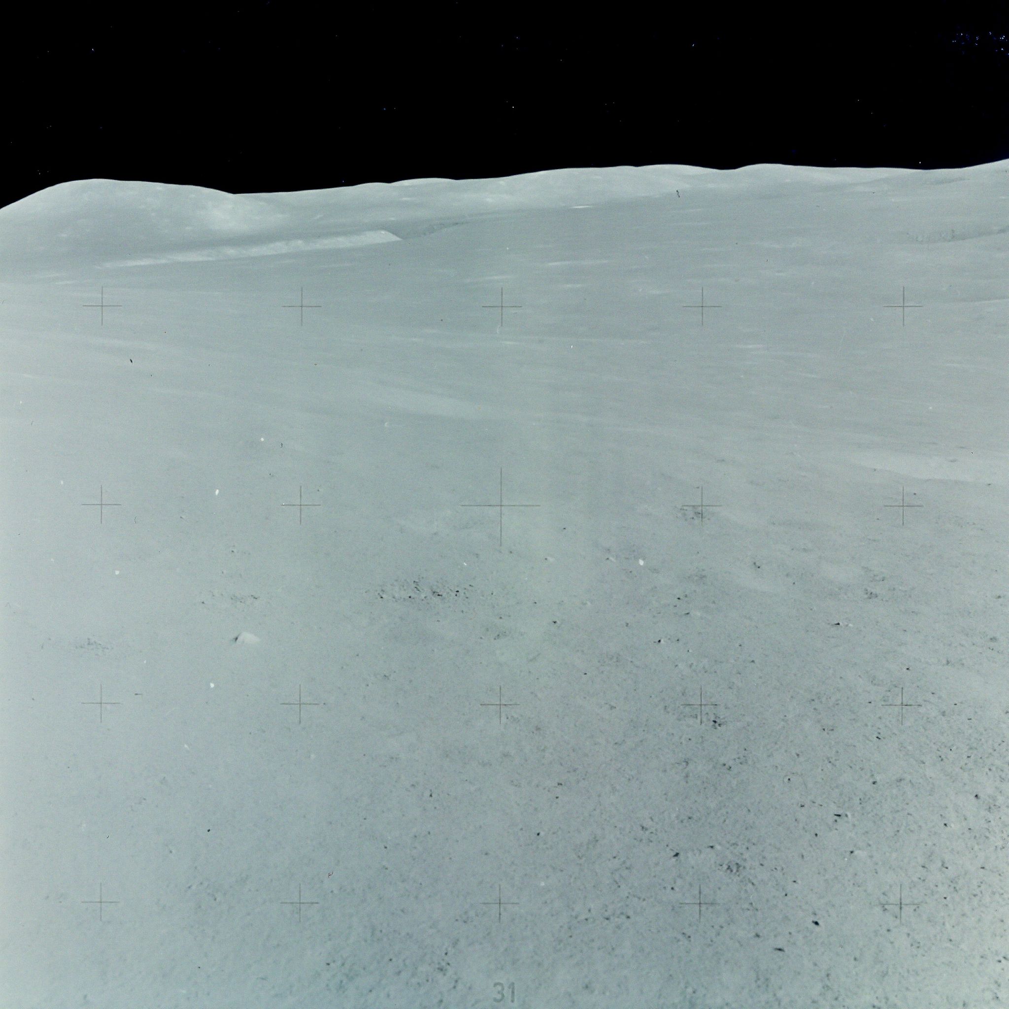 David Scott - Hadley Rille lunar canyon seen on the horizon, EVA 2, Apollo 15, 1971 Vintage