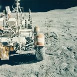 John Young - The Lunar Rover at the ALSEP site, Apollo 16, EVA 2, April 1972 Vintage chromogenic