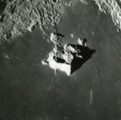 Tsiolkovsky Crater's central peak, Apollo 17, December 1972 Vintage gelatin silver print, 20.3 x