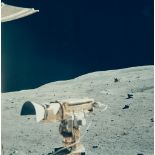 The Descartes landing site of the LM “Orion” seen from the lunar rover, EVA 2 The Descartes