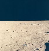 Buzz Aldrin - The lunar surface near the touchdown point seen from the LM, Apollo 11, 20 July 1969