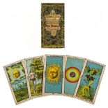 Le Grand Jeu de L'Oracle des Dames, 78 tarot cards printed in colour, stamp to 'Le Deux D'Èpée'