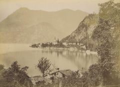 Photographers unknown. Europe, ca. 1885. Approximately 46 albumen prints pasted to card, some with