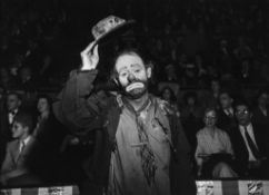 Weegee (1899-1968) - Emmett Kelly, 1955; At Sammy's at the Bowery, 1944 Two gelatin silver prints,