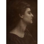 Julia Margaret Cameron (1815-1879) - A Greek Ianthe, 1870 Carbon print flush mounted to contemporary