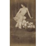 František Drtikol (1883-1961) - Nude with Flowers, 1913 Toned matt gelatin silver print,