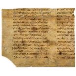 Life of St Thomas the Apostle,.- -  single leaf.  fragment only of a large leaf, manuscript in