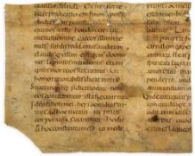 Life of St Thomas the Apostle,.- -  single leaf.  fragment only of a large leaf, manuscript in